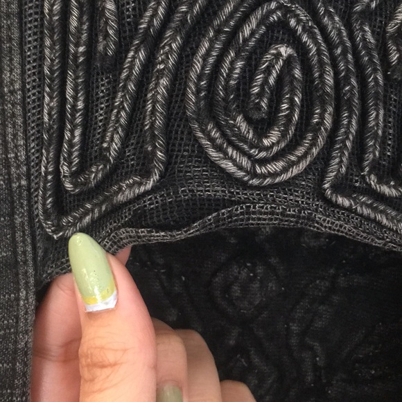 Free People Beaded Grey Keyhole Dress - Picture 8 of 8